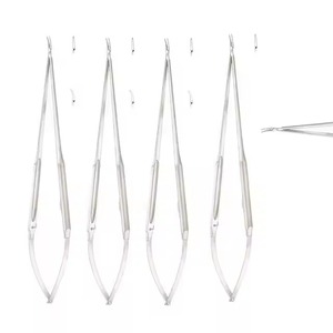 Pinza de Sutura Quirúrgica Microvascular de Acero Inoxidable de 18.5cm con Puntas Largas para Perros, Instrumento Veterinario Oftálmico DENTRIC - Product Image 2