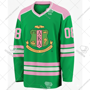 Alpha Kapa Alpha Camiseta de malla de poliéster personalizada Premium AKA Sorority Ropa de hockey sobre hielo con diseño sublimado para ropa deportiva - Product Image 1