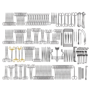 Ensemble chirurgical complet, kit d'instruments de chirurgie générale, acier inoxydable de qualité supérieure, réutilisable, autoclavable, outils chirurgicaux manuels - Product Image 1