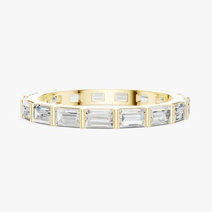 Bague de fiançailles en diamant taille baguette de bonne qualité, bijoux de mariée pour femme, idéale pour demande en mariage ou anniversaire, disponible à la vente - Product Image 3