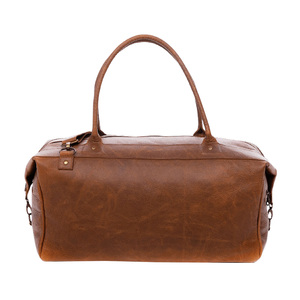 OEM Supply Customized Sized Logo Eco-Friendly Cowhide <b>Leather</b> Sport Duffel 100% Genuine <b>Leather</b> Unisex Travel <b>Bag</b> Waterproof - Product Image 1