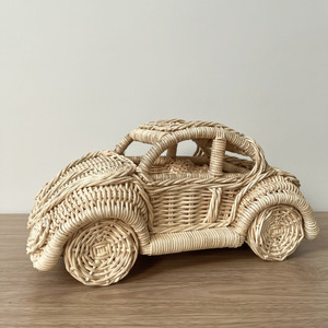Playful rattan kids car eco friendly toy cars factory direct cost preschool toys for toddlers - Product Image 1