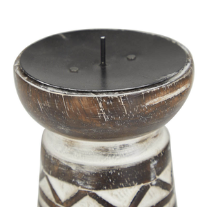 Juego de Figuras Rectangulares de Madera Maciza Ecológicas, 3 Soportes de Pilar Modernos Tallados a Mano y Pulidos, Decoración Clásica Vintage para el Hogar y Bodas - Product Image 4