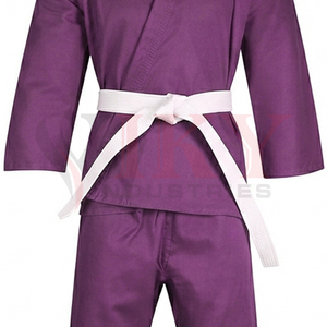 Ensemble de Kimono de Karaté Personnalisé Violet 2026 avec Ceinture Blanche – Vêtements d'Arts Martiaux pour Entraînement et Fitness – Vente en Gros OEM - Product Image 4