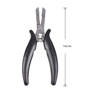 Pince à cheveux en forme de D en fil noir de qualité supérieure pour une application et un entretien sans couture des micro-nano anneaux - Product Image 2