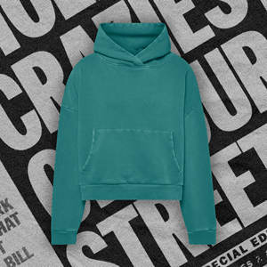 Sweat à capuche ample 100 % coton OEM pour femme, coupe large, vierge, automne-été, écologique et respirant - Product Image 1