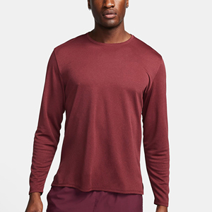 T-shirt à manches longues col rond pour homme, 100% coton, coupe ample, en tissu peigné, avec logo personnalisé du fabricant imprimé à l'écran, motif lettres, écologique - Product Image 1