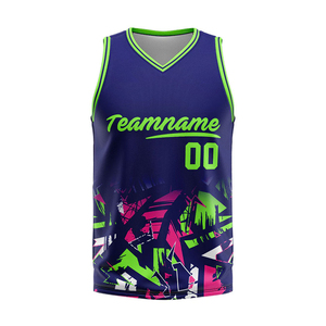 Maillot de basket-ball unisexe grande taille, logo personnalisé imprimé, respirant, anti-humidité, séchage rapide, sans manches, tissu 100% polyester - Product Image 2
