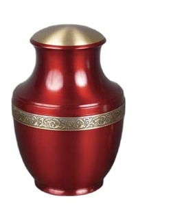 Urne funéraire commémorative en aluminium gravée en croix souvenir urne commémorative de cendres dieu urne en laiton de qualité au prix de gros - Product Image 4