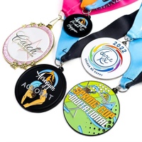 Médailles de marathon personnalisées en alliage de zinc, artisanat métallique sur mesure, événements multisports (football, basketball) sur le campus, directement du fabricant