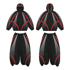 ชุดวอร์มกางเกงขาสั้นผ้าไนลอนสำหรับผู้ชายชุดวอร์มสำหรับใส่วิ่งเสื้อแจ็กเก็ตแบบมีซิปปักออกแบบได้ตามต้องการ - Product Image 3