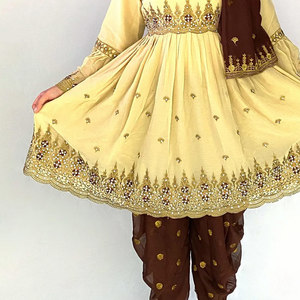 Robe afghane traditionnelle pour femmes, musulmane, à manches longues, élégante, brodée, coupe ample, vêtements ethniques modestes pour femmes - Product Image 6