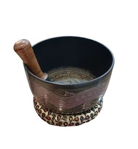 Cuenco de Metal Hecho a Mano con Diseño Bohemio Redondo para Decoración de Interiores, Mesa, Hogar, Meditación y Sala de Estar - Product Image 4
