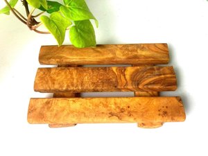 Wooden <b>Soap</b> Dish Rectangle Minimalist Stand Anti Slip Bathroom <b>Set</b> | Self Draining Bar <b>Soap</b> Bathroom | ROWER Wooden <b>Soap</b> Dish - Product Image 3