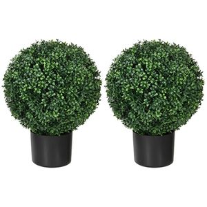 Set di 2 Alberi Artificiali e Vasi di Fiori per Arredamento Interno - Product Image 5