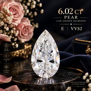Diamante Cultivado en Laboratorio con Corte Pera, Certificado IGI, 6.02 Ct, Color E, Claridad VVS2, para Joyería - Product Image 2