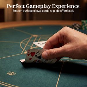 Tappetino da Poker Portatile di Qualità Professionale da 47 Pollici Verde con Base in Gomma Antiscivolo, Design Pieghevole e Borsa per il Trasporto - Accessori per Giochi - Product Image 5
