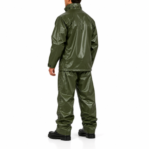 Ensemble de pluie personnalisé pour homme – Imperméable robuste, veste et pantalon, couleur unie, pour moto, extérieur et travail - Product Image 4