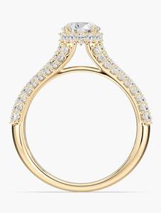 Anillo de Lujo con Diamante Moissanita, Plata 925, Anillo de Compromiso con Engaste de Canal, Certificado IGI, Anillo Chapado en Oro/Plata para Mujer - Product Image 2