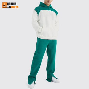 Conjunto Deportivo Informal de Alta Calidad con Logotipo Personalizado, Pantalones Deportivos de Algodón y Sudadera con Capucha de Dos Tonos, Unisex para Hombre - Product Image 1