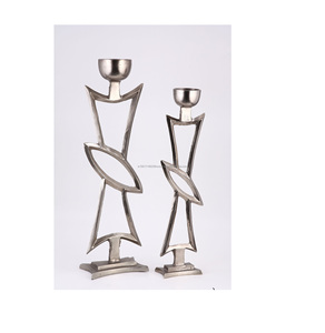 Bougeoir en métal haut de gamme, décor en métal massif, lanterne intérieure et extérieure - Product Image 3