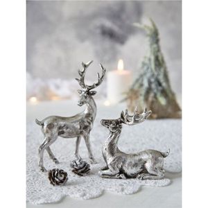 Bulk Buy Metallic <b>Silver</b> Elk Stag Candle Holder Christmas Table Decoration <b>Ornaments</b> Reindeer Pillar Candle Stand Home Decor - Product Image 1