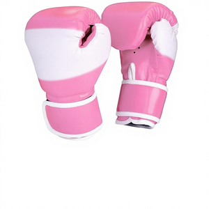 Guantes de Boxeo de Piel Sintética Rosa y Blanca con Cierre de Correa Ajustable en la Muñeca, Ligeros y Transpirables para Entrenamiento y Sparring Unisex - Product Image 5