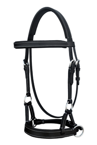 Brida de cuero de caballo al por mayor a granel con riendas, fuerte, duradera, cómoda, tachuela de equitación ecuestre Premium para espectáculo - Product Image 2