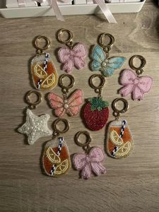 Personalized Style Handmade Embroidery Beaded Keychain Floral Beadwork Decorative <b>Key</b> <b>Ring</b> for <b>Bags</b> Purses Wallets and <b>Keys</b> - Product Image 4