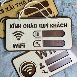 Custom Engraved Wooden Wifi Plaque Rustic Style Password Display Sign <b>Decorative</b> <b>Wall</b> Piece for Home Cafe and Office - Product Image 1