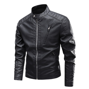 Chaqueta de Cuero de Alta Calidad OEM 2026, Nueva Tendencia, Chaqueta de Motero Ajustada, Chaqueta para Hombre con Forro de Piel, Fabricada por TRIOTAKE INDUSTRY - Product Image 2