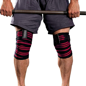 Durable High Elasticity Neoprene Nylon & Spandex Material Made <b>Knee</b> Wraps Custom Made Fitness Gym Wear <b>Knee</b> <b>Support</b> <b>Braces</b> - Product Image 4