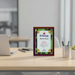 Placa de Madera para Reconocimiento de Empleados, Logros Corporativos y Eventos de Apreciación Profesional con Trofeo - Product Image 3