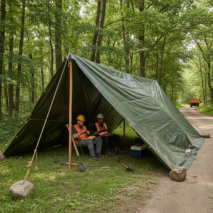 Bâche en PE pour extérieur, résistante aux UV, imperméable, en plastique, pour couvrir les camions, le camping et la protection extérieure, fabrication en Inde - Product Image 2
