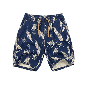 Shorts de plage pour hommes à imprimé tropical personnalisés – Shorts de bain d'été à séchage rapide avec cordon de serrage – Shorts de surf décontractés à motifs floraux pour hommes - Product Image 2