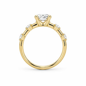 Anillo de Compromiso con Diamante Cultivado en Laboratorio de Forma Ovalada en Oro Rosa, Símbolo Romántico de Amor, Oro Rosa Delicado, Joyería Fina - Product Image 1