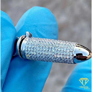 Pendentif de style hip-hop unisexe en argent sterling 925 avec moissanite, plaqué multi-couche, motif dessin animé, longueur 3 pouces, cadeau - Product Image 2