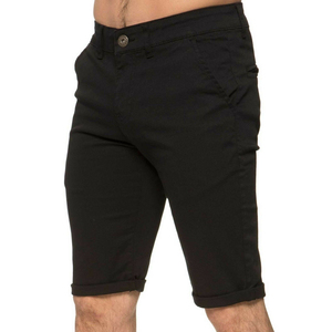 Men's Quality Drawstring Cargo Shorts 100% Cotton Solid Pattern Mid <b>Elastic</b> <b>Waist</b> <b>Chino</b> Breathable Quick Dry Hip Hop Shorts - Product Image 1