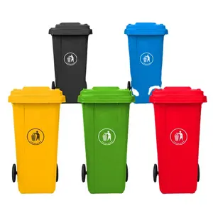 廉价分类垃圾桶100升轮式垃圾桶HDPE垃圾管理垃圾桶垃圾桶塑料户外垃圾桶