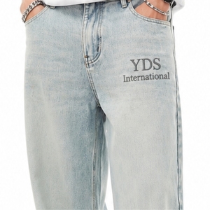 Jeans en denim personnalisés pour hommes, style streetwear, coupe large, qualité supérieure, denim doux, pantalon en denim tendance, denim peint - Product Image 4