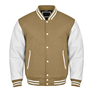 Blouson universitaire unisexe pour homme, style streetwear, en toile, à capuche, coupe-vent, tendance, type baseball, style Letterman, Bomber, pour l'école, le collège, l'hiver - Product Image 1
