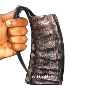 Cuerno de búfalo natural vikingo taza para beber agua brillante pulido cuerno de vaca estilo Animal tallado para cocina Mesa decoración del hogar - Product Image 1