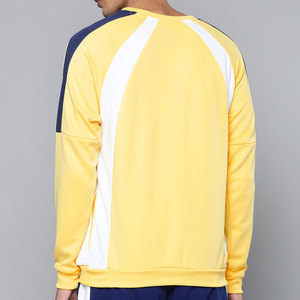 Sweat-shirt à col rond jaune pour homme, coupe classique, couleur unie, jersey tricoté, écologique, respirant, séchage rapide - Product Image 2