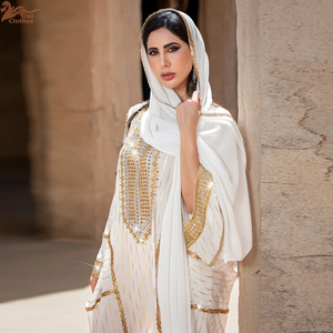 Women Muslim Modest Simple Straight Chiffon Floor-Length Regular Sleeve ODM Abayas Loose Caftan Morocco Kebaya 100% Cotton - Product Image 3