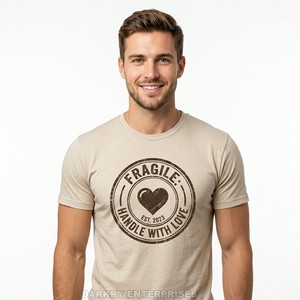 Custom Graphic Men Tshirt Manufacturer Intricate <b>Heart</b> <b>Clock</b> Print Cotton Tee Wholesale Vintage Style Mens Casual Apparel Vendor - Product Image 4