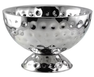Seau à glace en acier inoxydable à motif circulaire, parfait pour refroidir efficacement le vin, le champagne, la bière et autres boissons. - Product Image 5