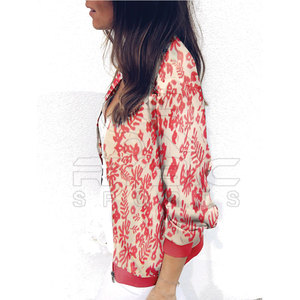 Best Selling Exclusive Trend Women Printing Varsity <b>Jackets</b> Soft Feel Pullover For Street Inspired Lifestyle Outfits Online Sale - Product Image 5