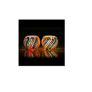 Support de bougie en mosaïque de verre coloré, moderne, multi-tailles, pour décoration intérieure - Prix de gros - Product Image 4