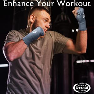 Farabi Sports - Vendas de Boxeo para Manos, Medios Dedos, Nailon y Algodón, Ligeras, Elásticas, Guantes Interiores con Acolchado de Gel, para Boxeo, MMA, Muay Thai - Product Image 5