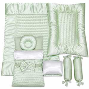 Juego de Ropa de Cama para Bebé Personalizado, Simple, Acolchado de Satén, Diseño Sólido, Relleno de Seda, 200 Hilos, 80 Fibras, para Todas las Estaciones - Product Image 1
